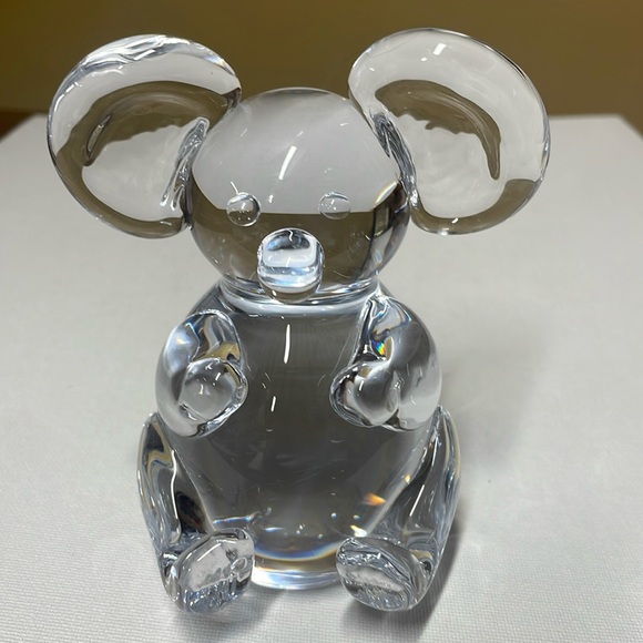 Maleras Sweden Crystal Art Glass Koala Bear Paperweight Signed 5.25" tall - Picture 1 of 7